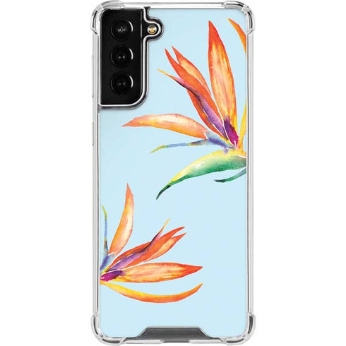 Birds of Paradise Summer Galaxy S21 FE Clear Case